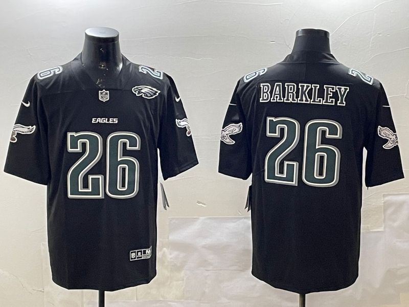 Men Philadelphia Eagles #26 Barkley Black 2025 Nike Vapor Limited NFL Jersey style 6->philadelphia eagles->NFL Jersey